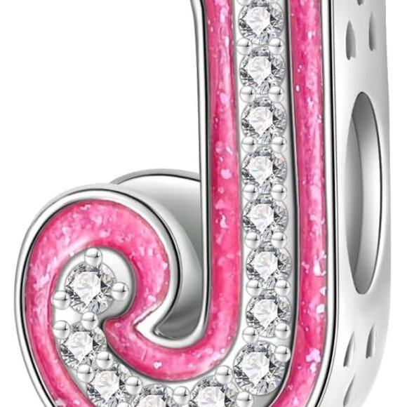 Sentimental Pink Letter Charms for Pandora Bracelets – DIY Initials Jewelry - Picture 1 of 6